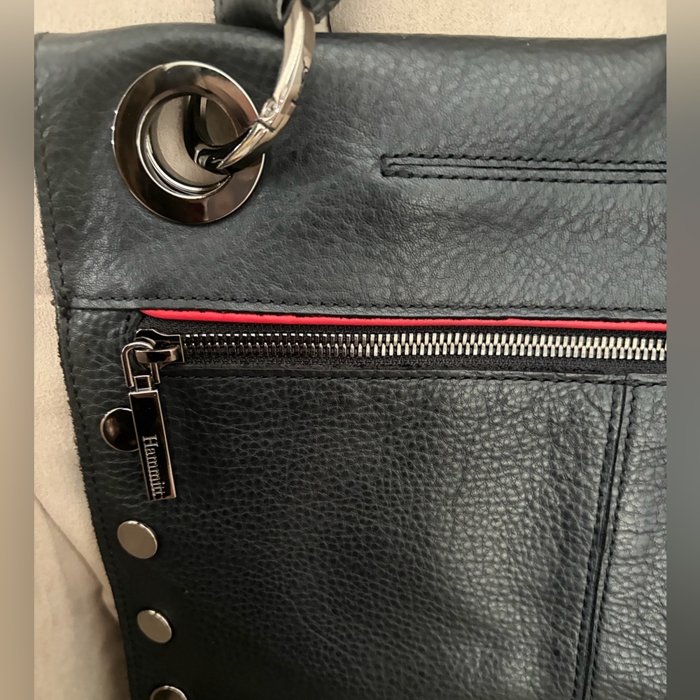 Hammitt Large Montana Adjustable Black Leather Shoulder/Crossbody Bag - Picture 9 of 16